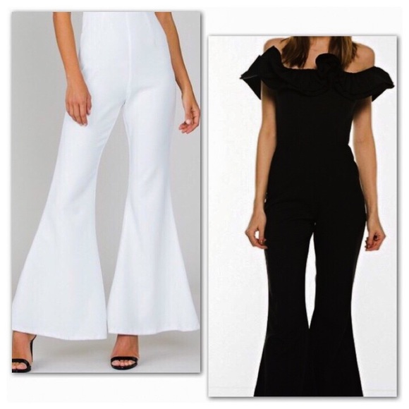*LAST 2* 70’s Style Ruffle & Flare Jumpsuit - Picture 3 of 8